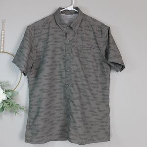 Eddie Bauer Olive Green Rainier Short Sleeve Shirt Size Medium